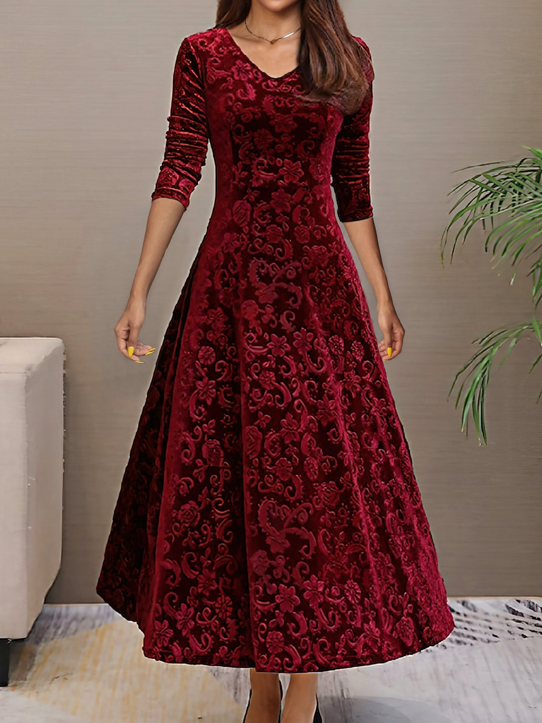 Denise | Luxurious Velvet Elegance Gown