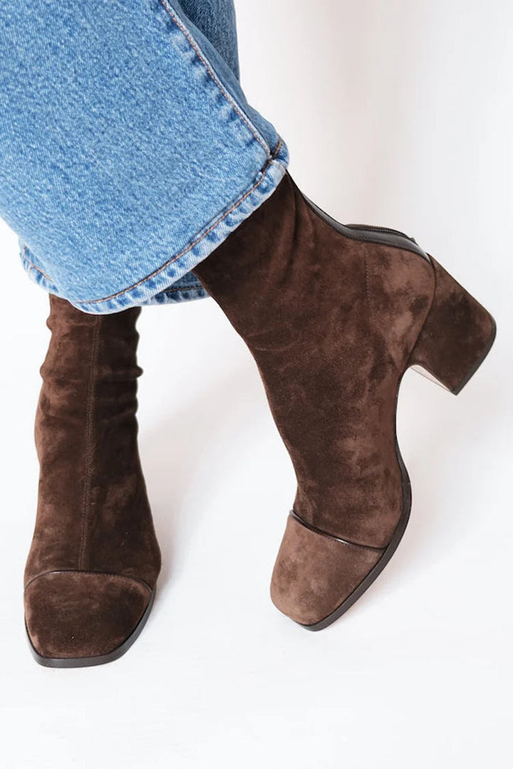 Amélie | Square Toe Heeled Boot