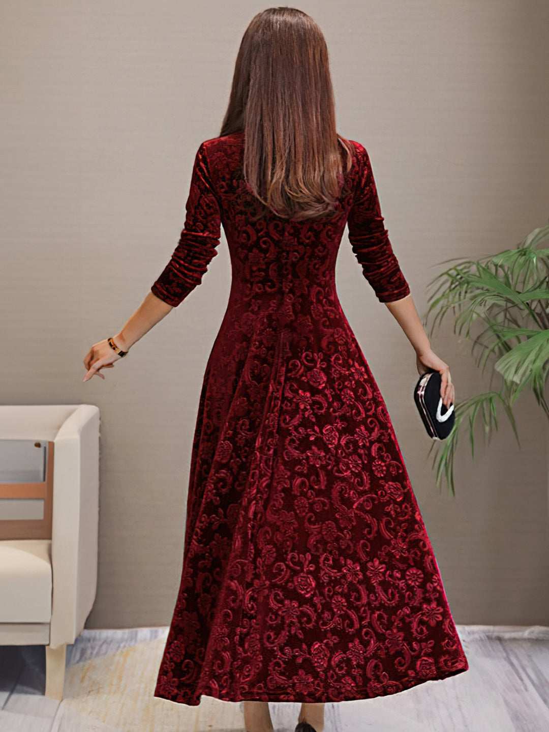 Denise | Luxurious Velvet Elegance Gown