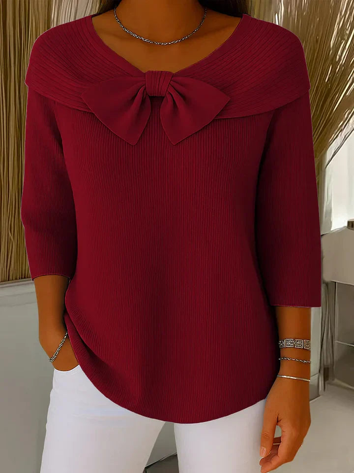 Elodie Bow-Embellished Sweater