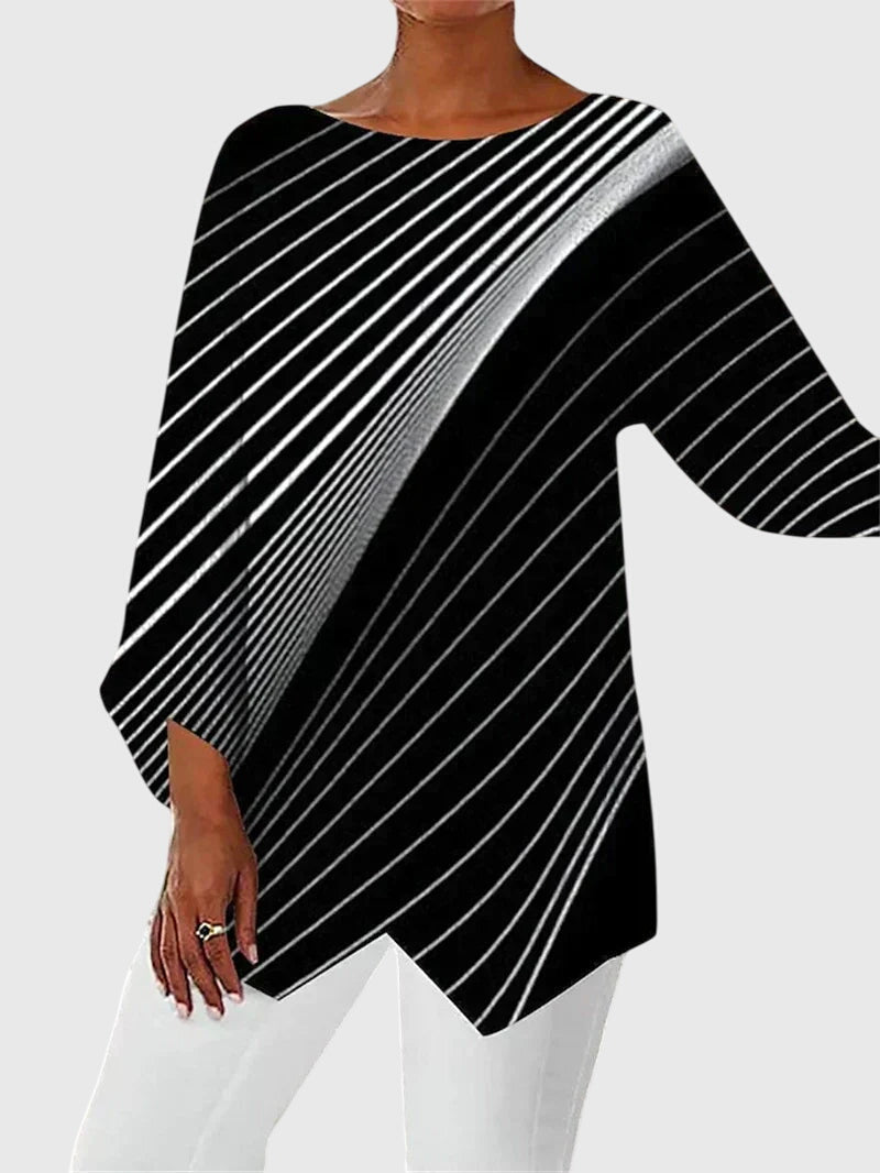 Alayah™ | Chic Crew Neck Blouse