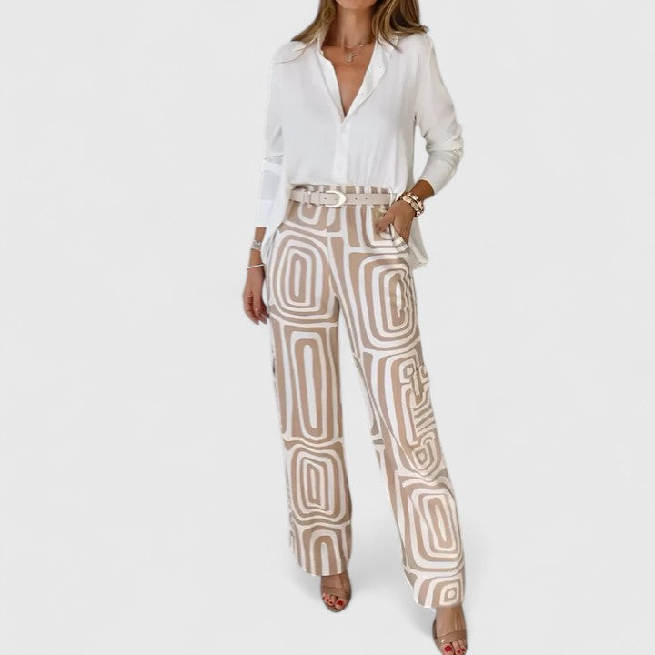 Kira | Chic Two-Piece Set with Complimentary Belt