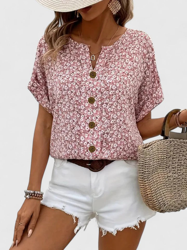 Sabine - Chic Floral Summer Blouse