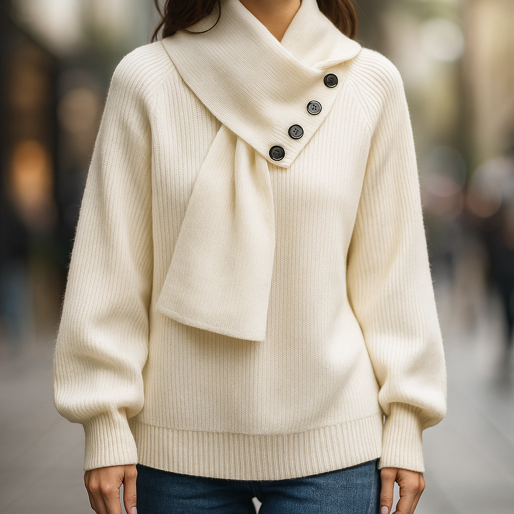 Arlena | Cozy Scarf Neck Sweater