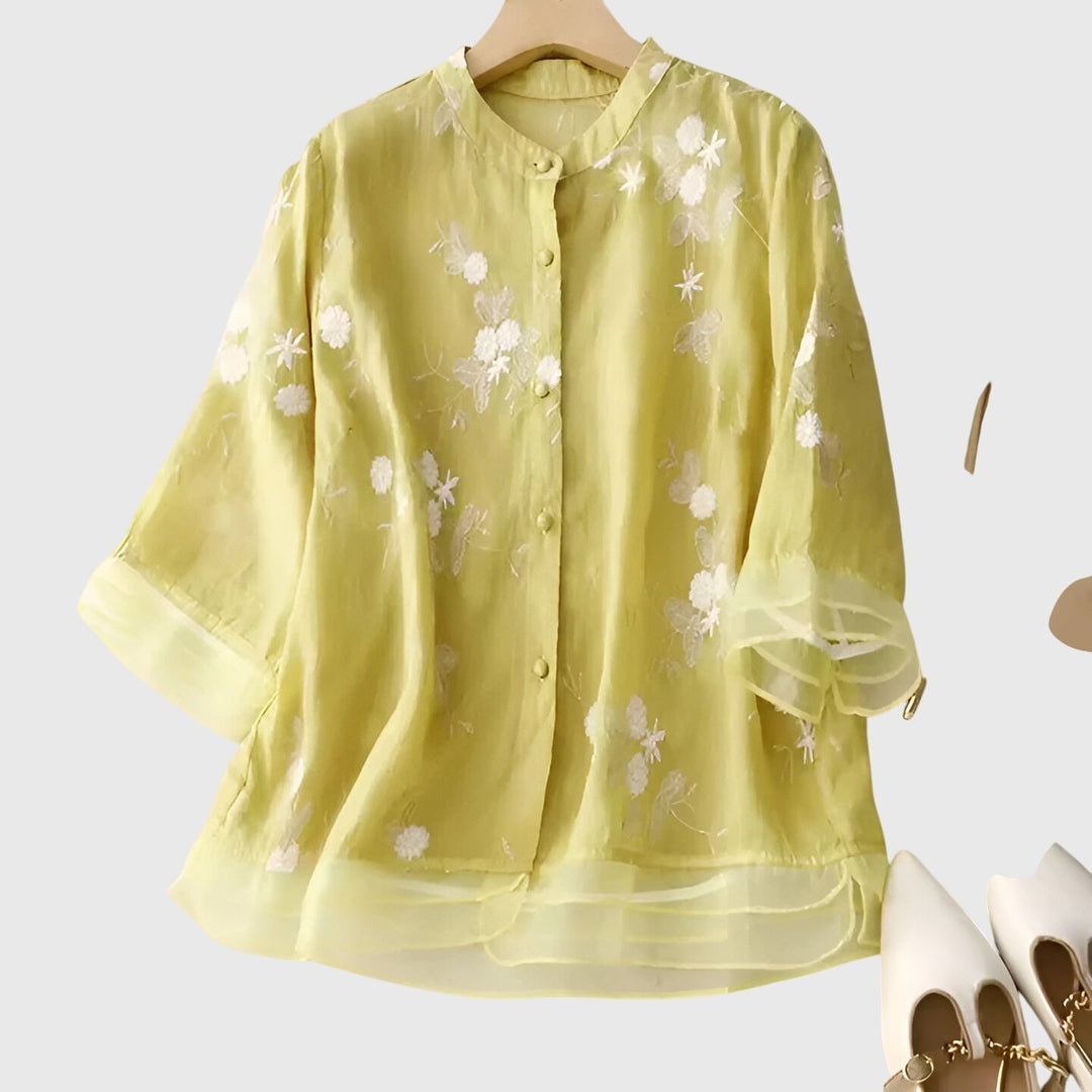 Nellie™ | Chic Floral Embroidered Top