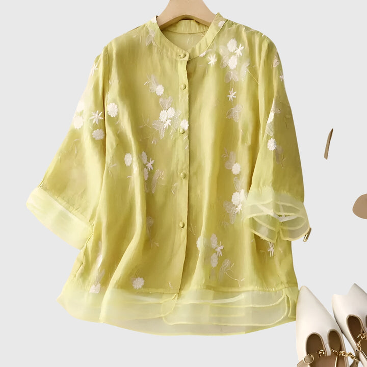 Nellie™ | Chic Floral Embroidered Top