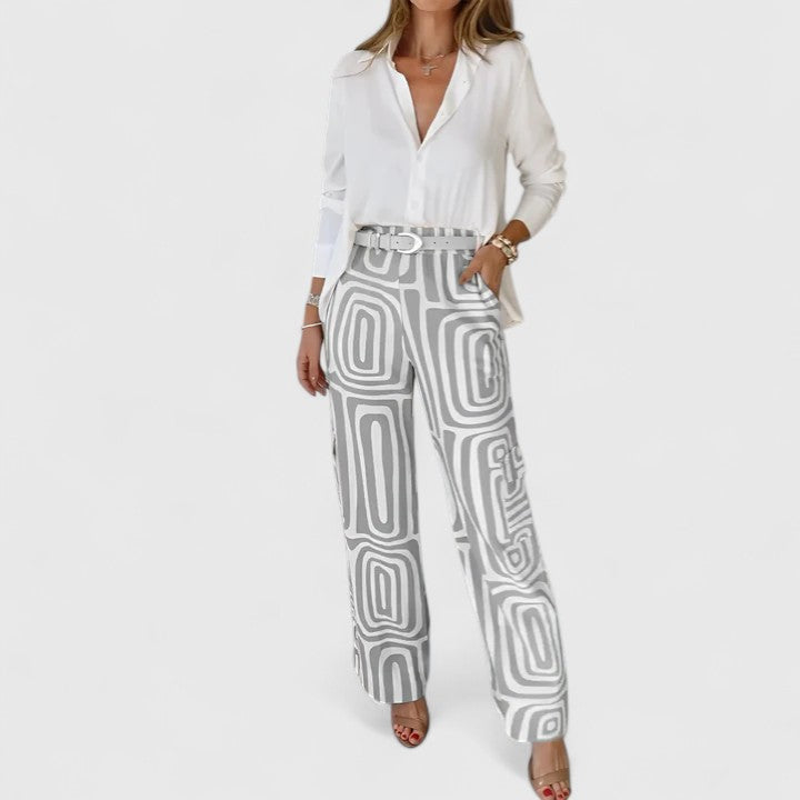 Kira | Chic Two-Piece Set with Complimentary Belt