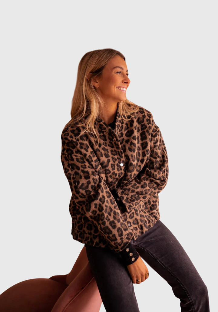 Elodie | Chic Leopard Print Jacket