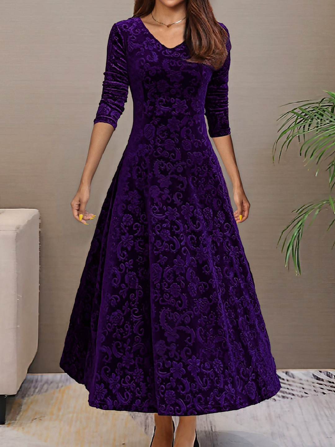 Denise | Luxurious Velvet Elegance Gown