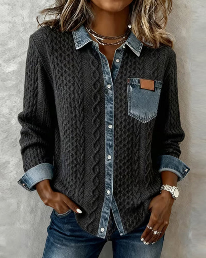 Juliane | Patchwork Denim Shirt