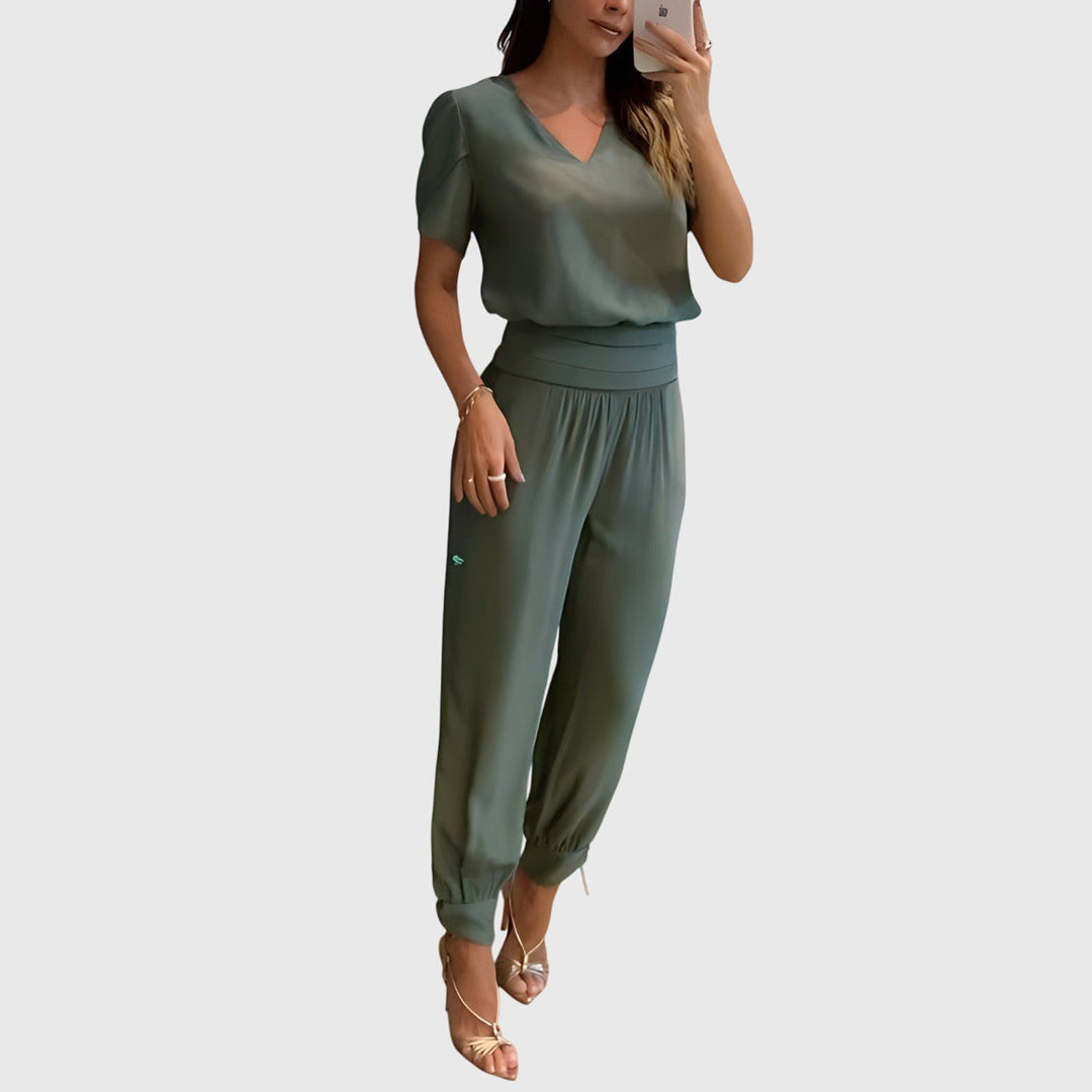 Jennifer™ | Chic Blouse and Trouser Ensemble