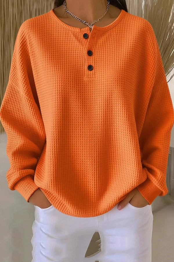 Livia | Waffle Knit Henley