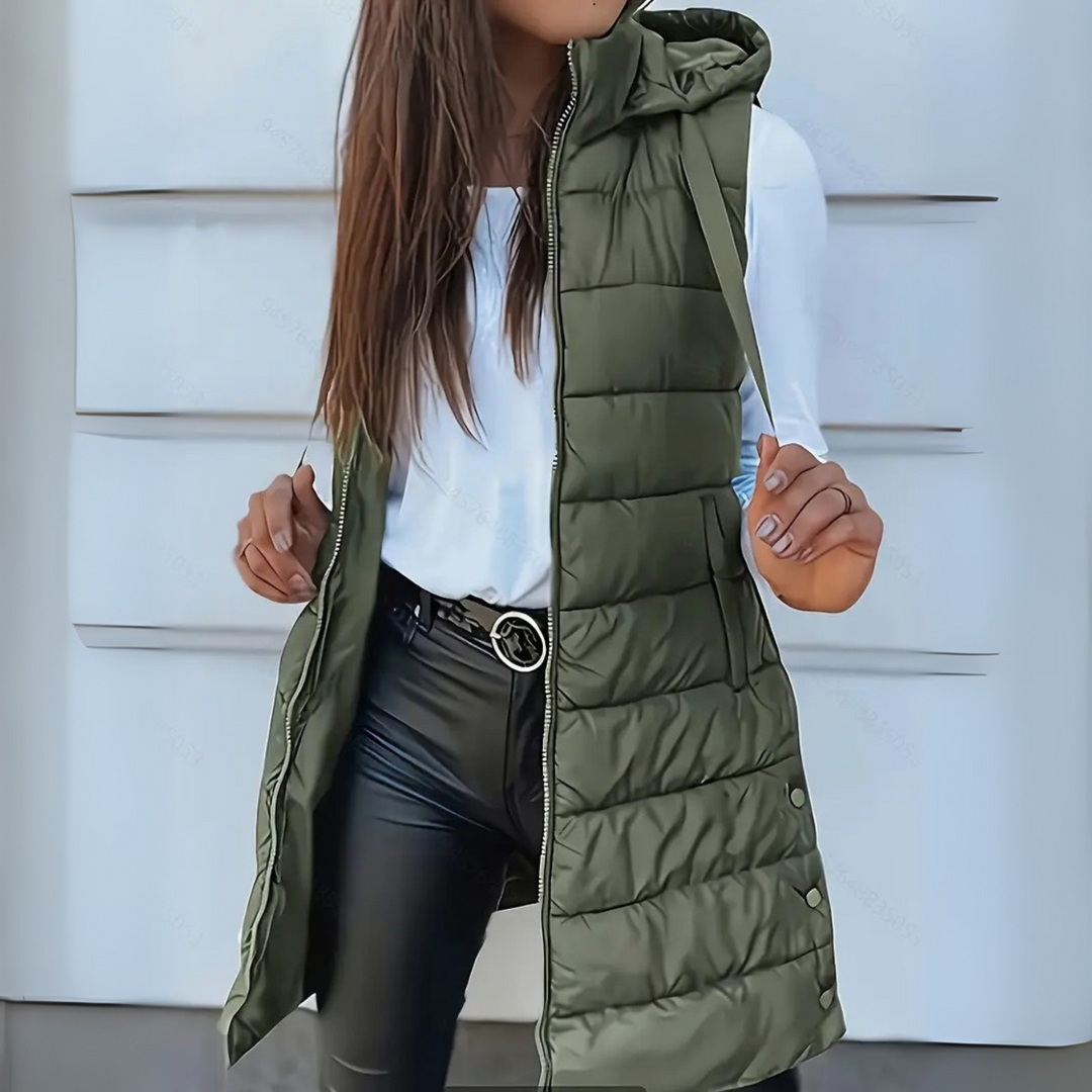 Aria | Sleek Hooded Puffer Vest