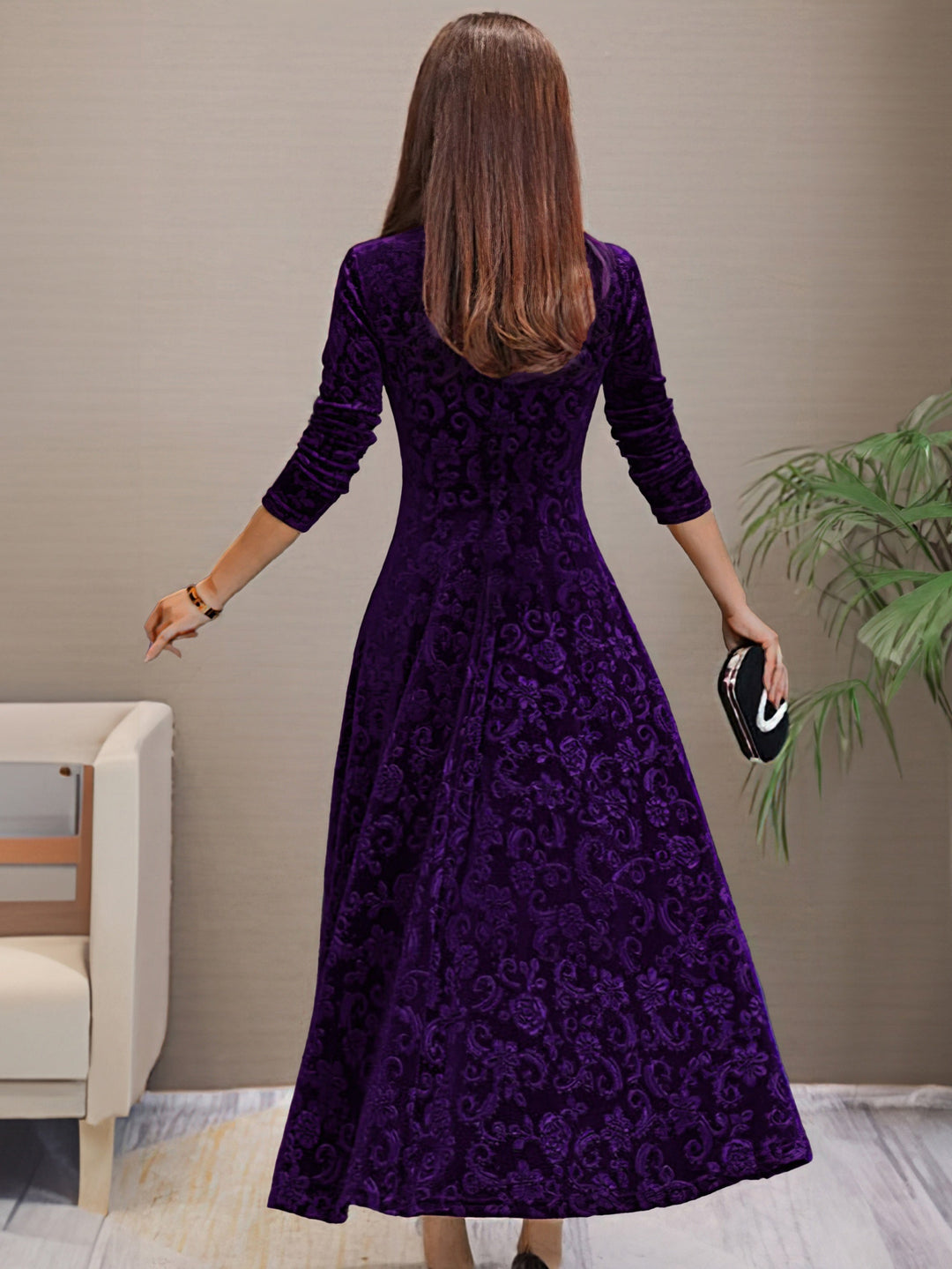 Denise | Luxurious Velvet Elegance Gown