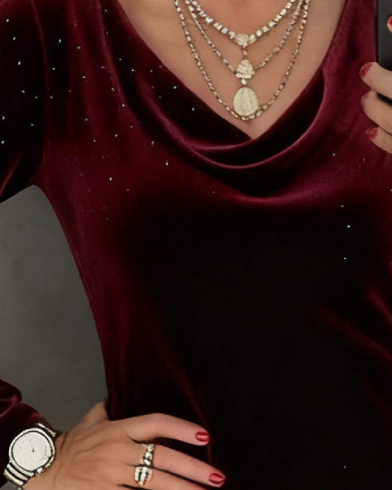 Aubrey | Straight-Cut Dress with Shimmering Finish