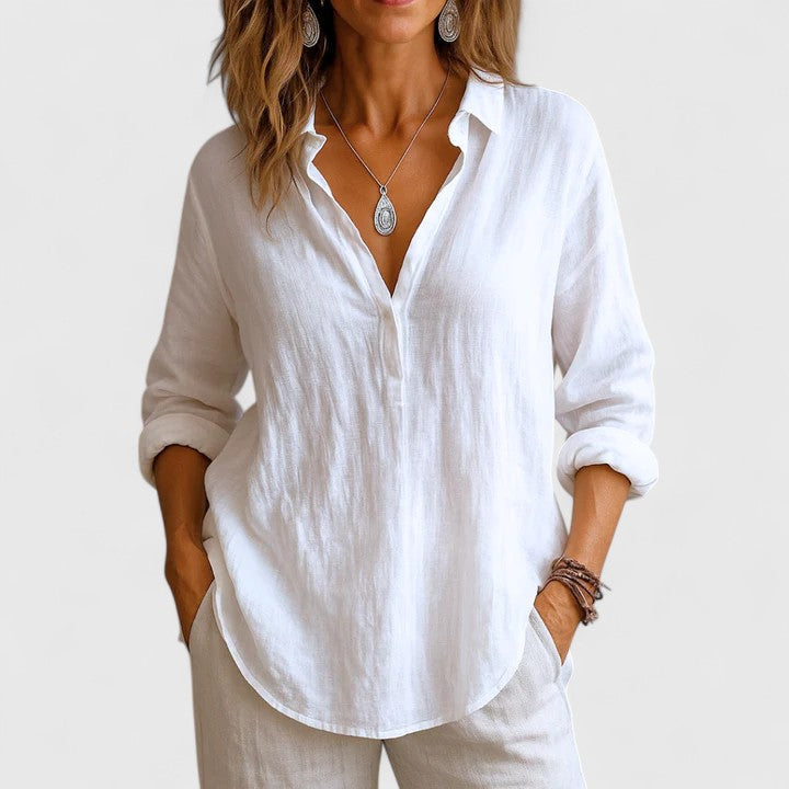 Franzina | Soft and Stylish Linen Blouse