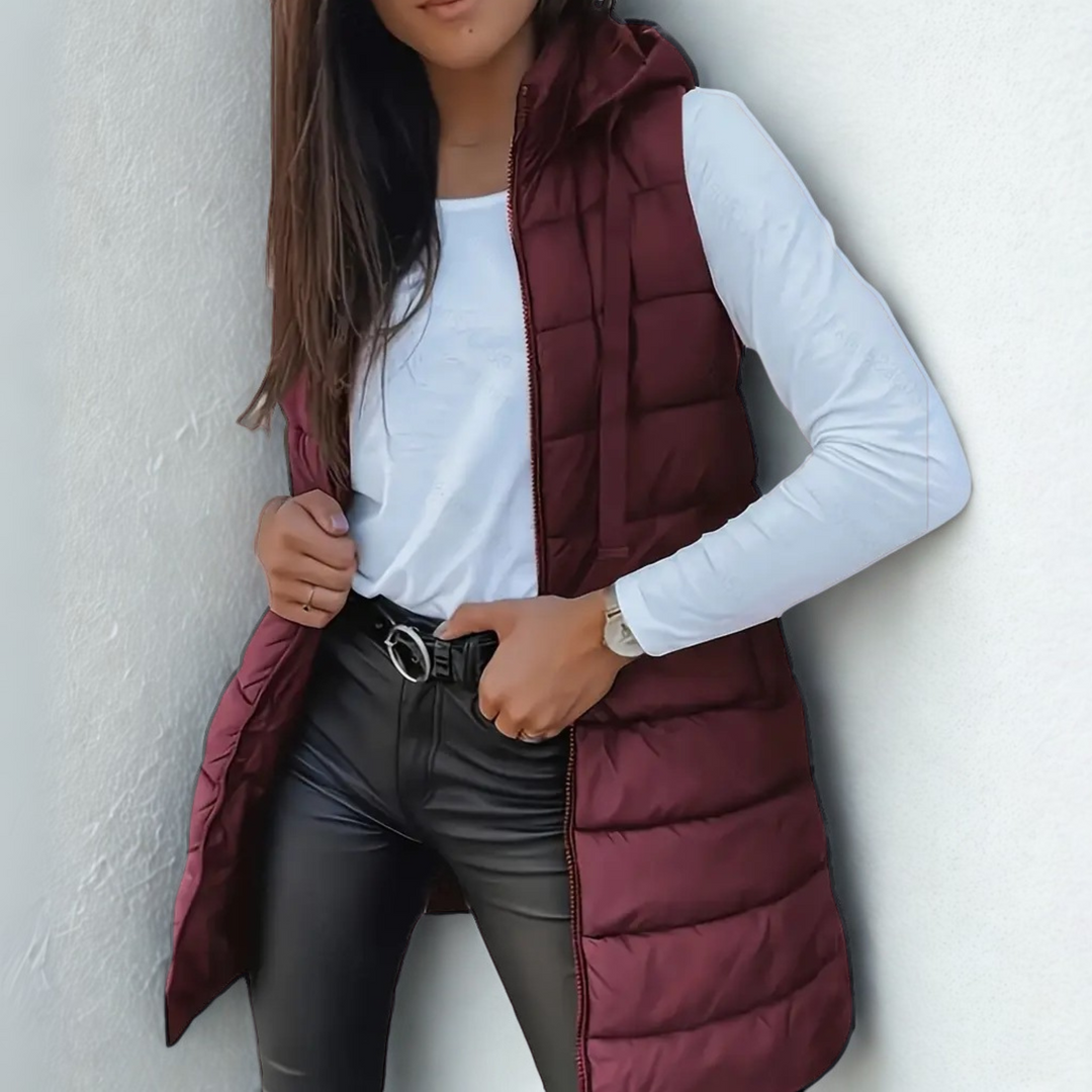 Aria | Sleek Hooded Puffer Vest