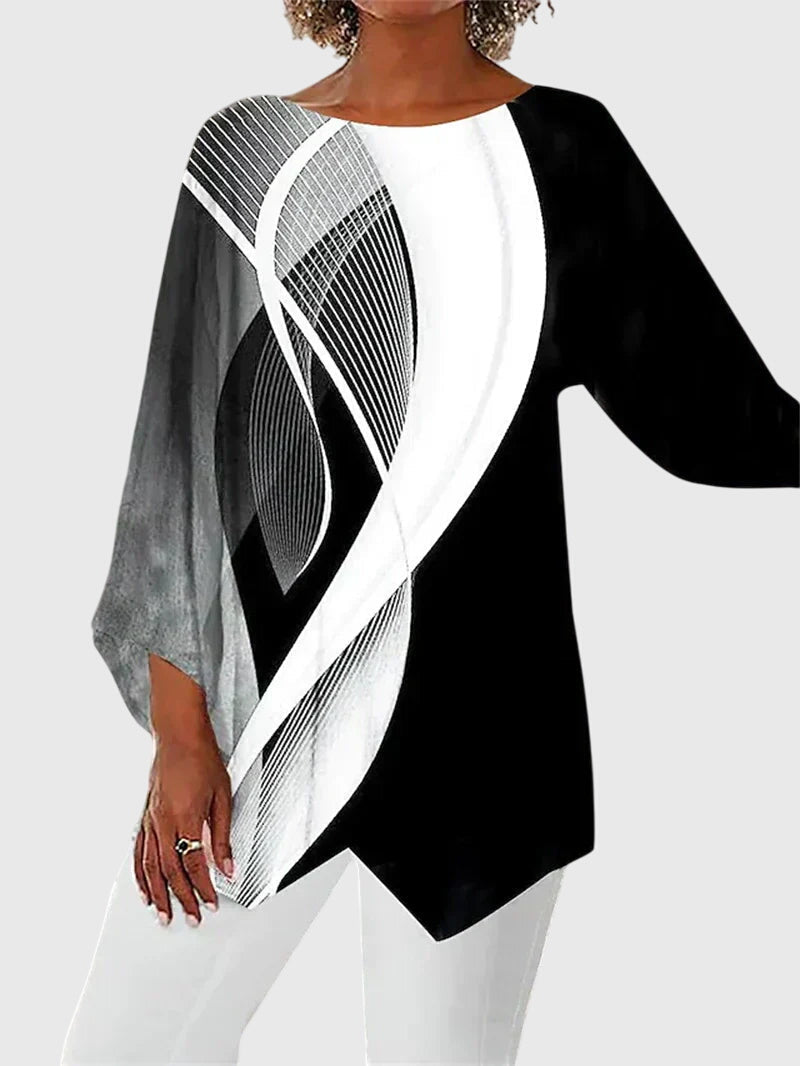 Alayah™ | Chic Crew Neck Blouse