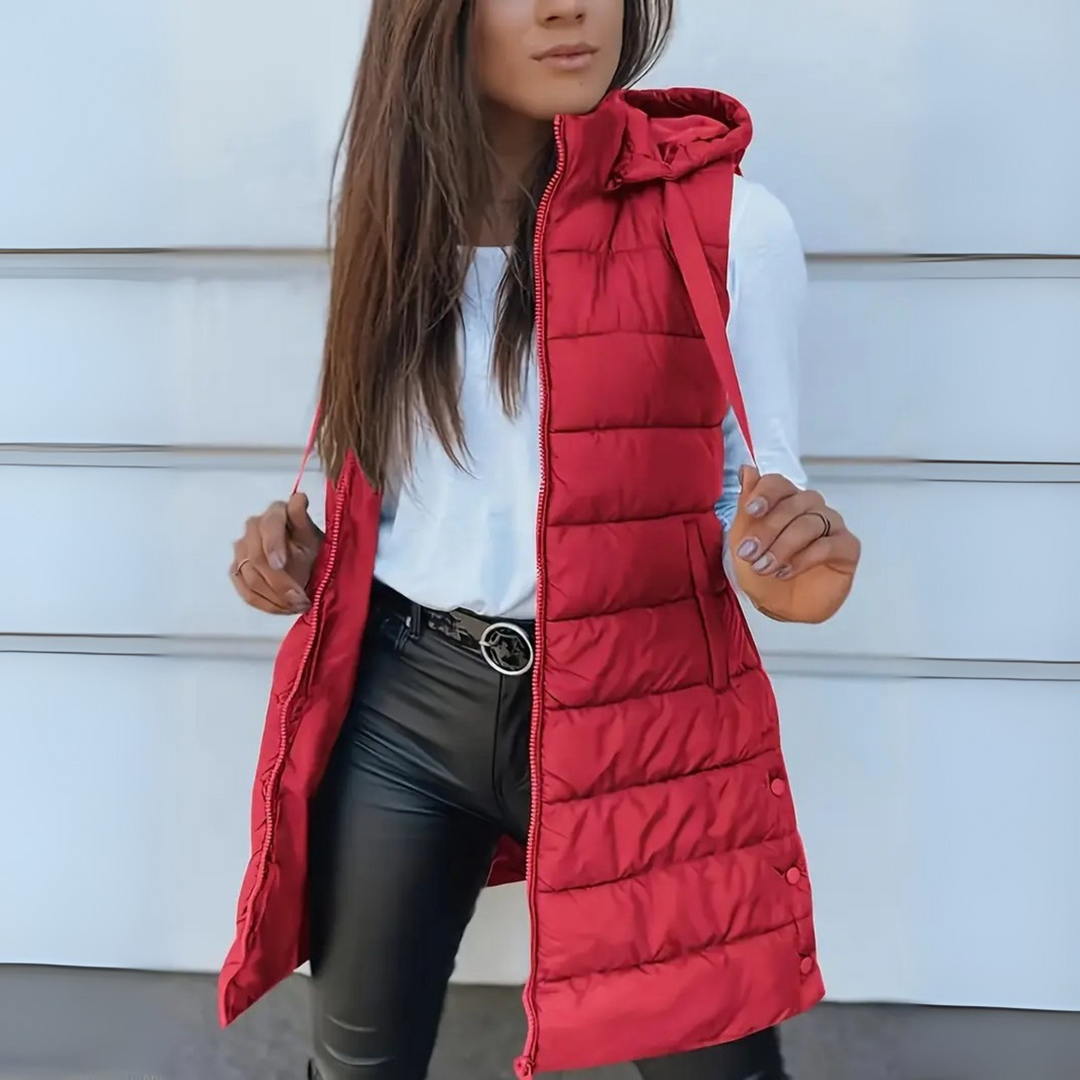 Aria | Sleek Hooded Puffer Vest