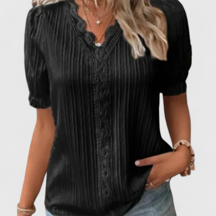 Avienne | Chic V-Neck Blouse