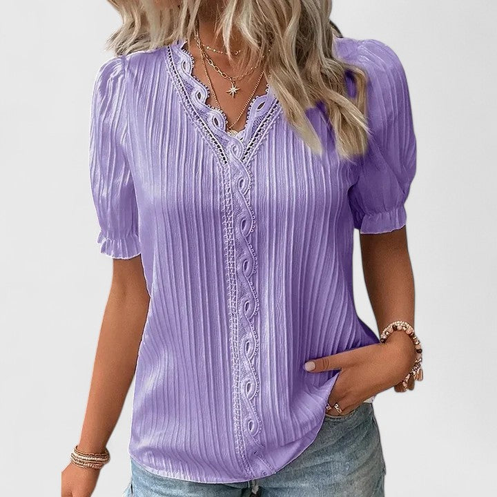 Avienne | Chic V-Neck Blouse