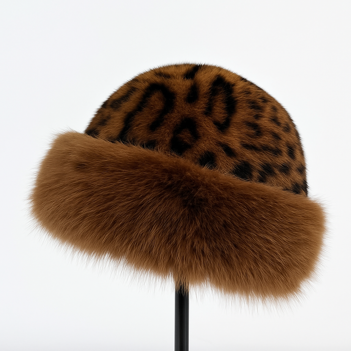 Aoife™ | Leopard Print Fur Hat