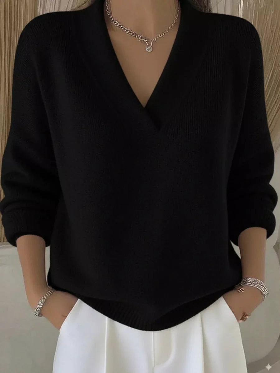 Faye | Cozy V-Neck Sweater