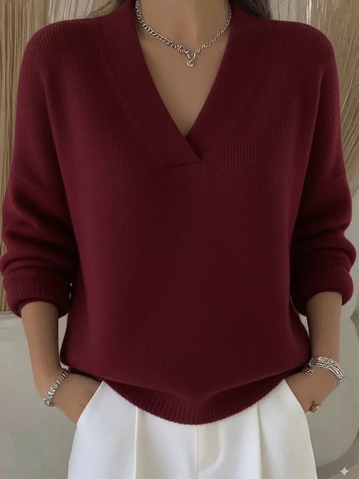 Faye | Cozy V-Neck Sweater