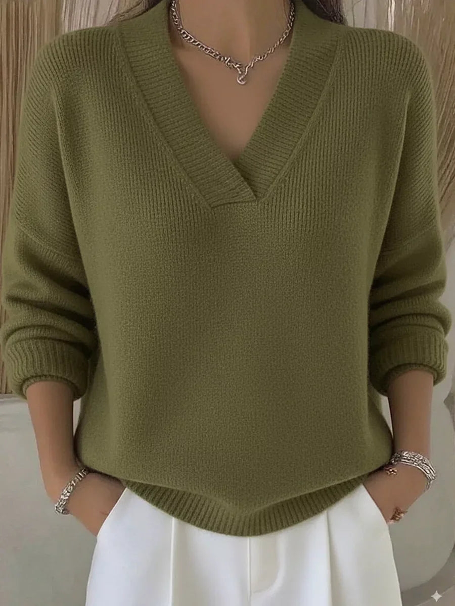 Faye | Cozy V-Neck Sweater