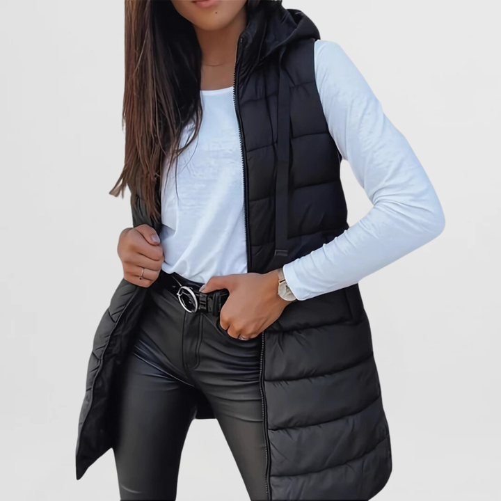 Aria | Sleek Hooded Puffer Vest