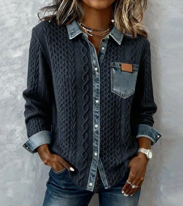 Juliane | Patchwork Denim Shirt