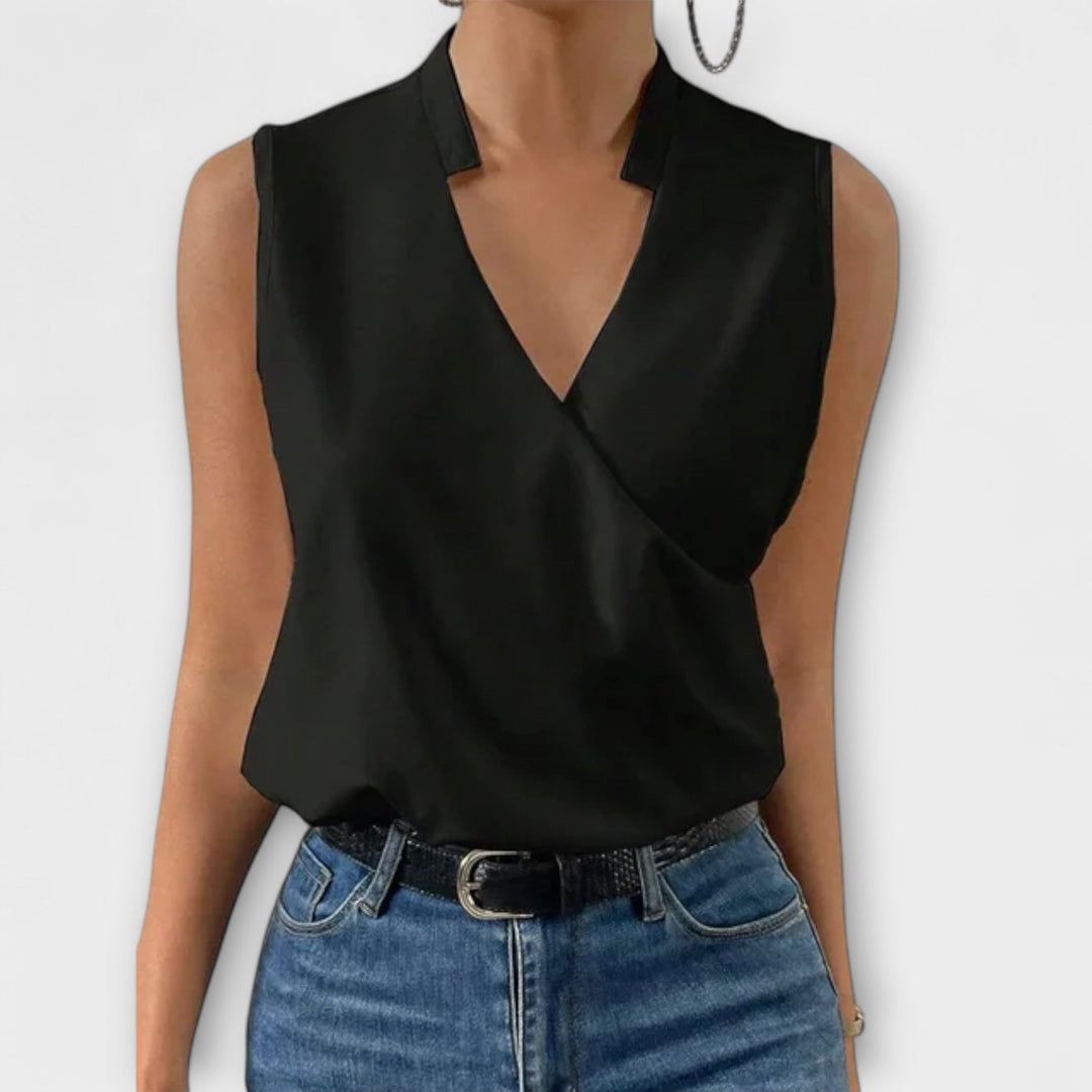 Loretta | Elegant V-Neck Blouse