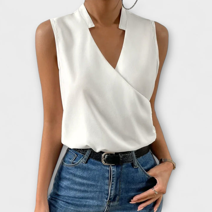 Loretta | Elegant V-Neck Blouse