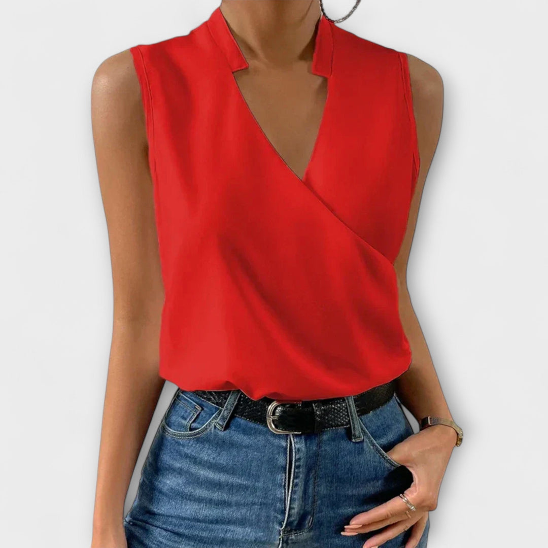 Loretta | Elegant V-Neck Blouse