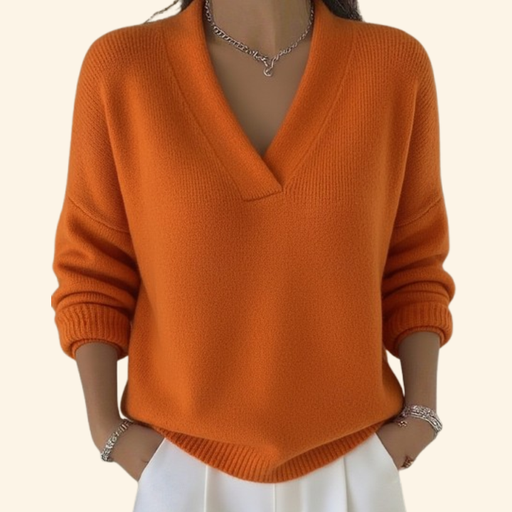 Faye | Relaxed V-Neck Sweater