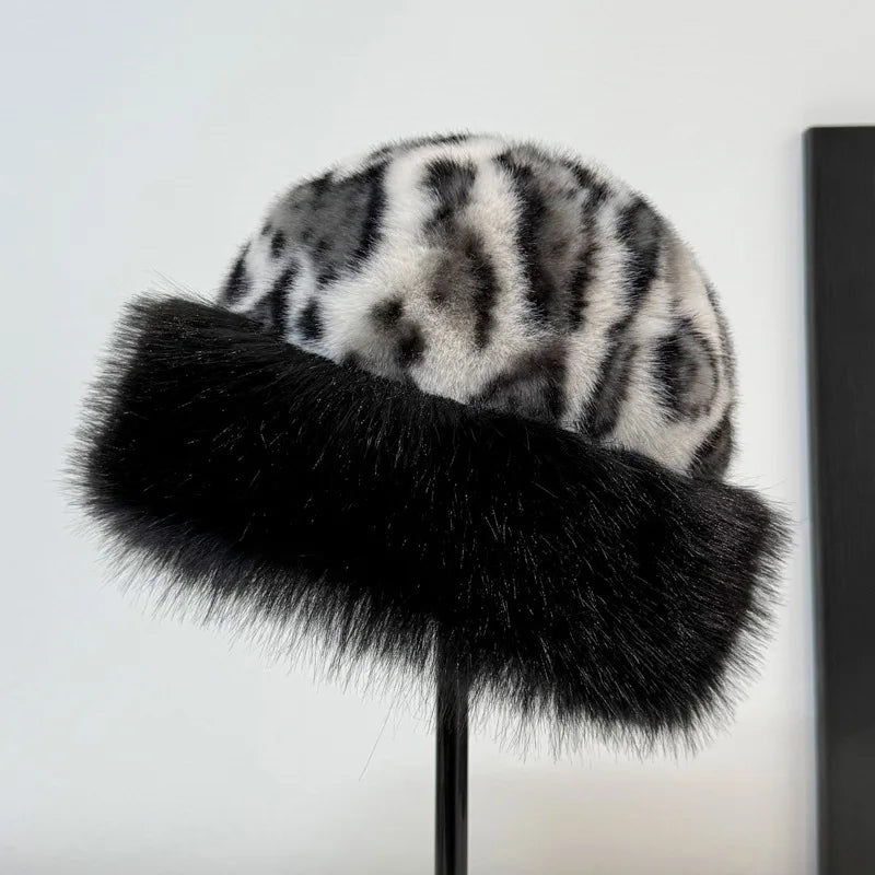 Aoife™ | Leopard Print Fur Hat