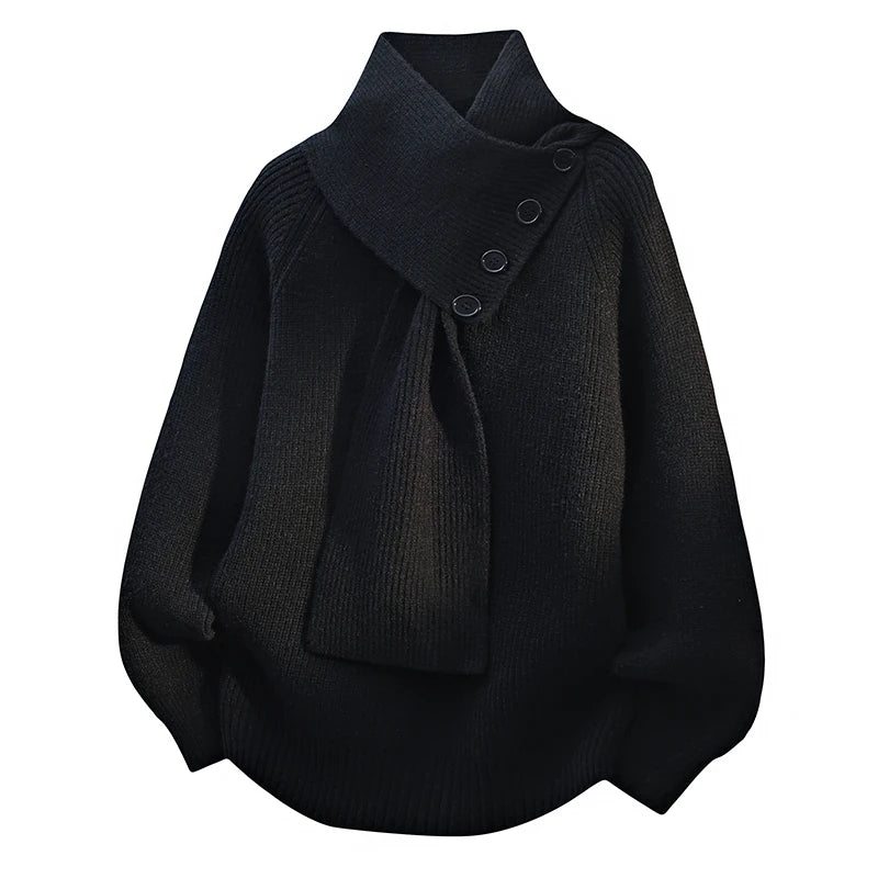 Arlena | Cozy Scarf Neck Sweater