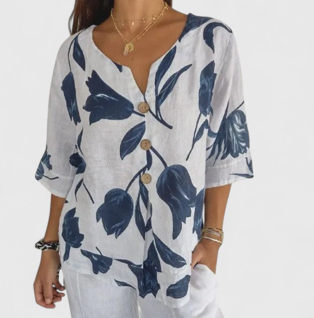 Isabel | Chic Floral Pattern Blouse