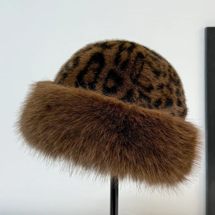 Aoife™ | Leopard Print Fur Hat