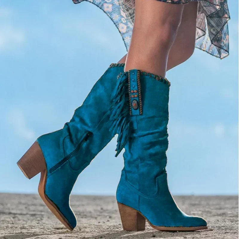 Sienna | Boho Fringe Boots