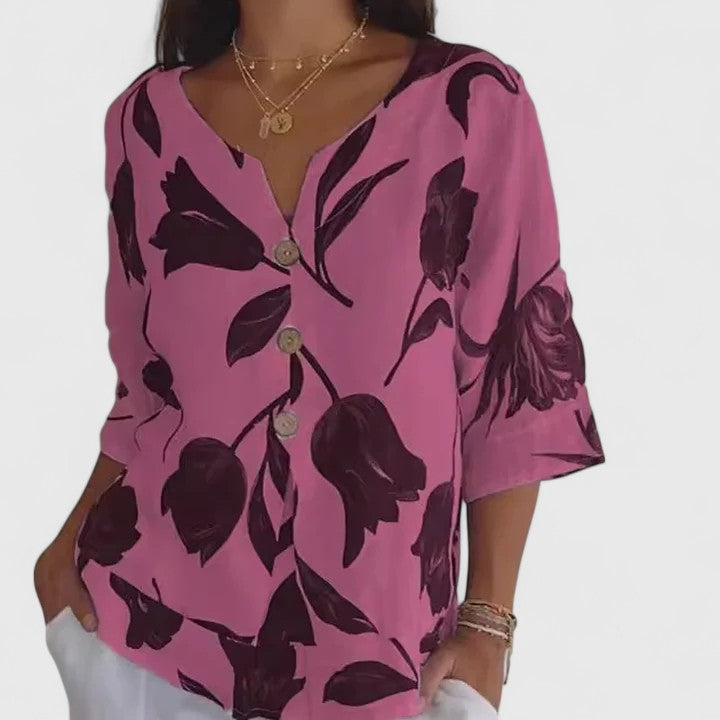 Isabel | Chic Floral Pattern Blouse