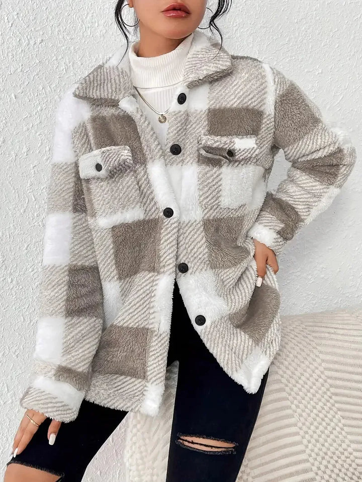 Martin | Chic Plaid Fleece Coat