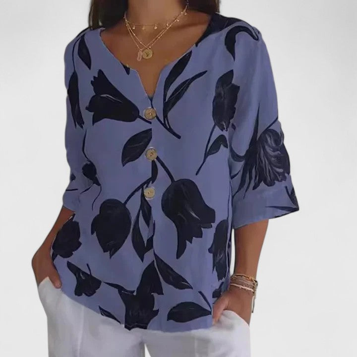 Isabel | Chic Floral Pattern Blouse