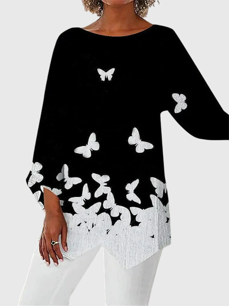 Alayah™ | Chic Crew Neck Blouse