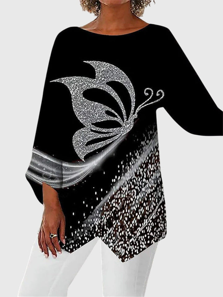 Alayah™ | Chic Crew Neck Blouse