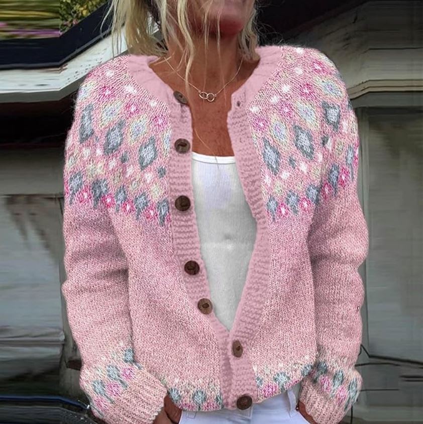 Hazel | Cozy Pink Cardigan