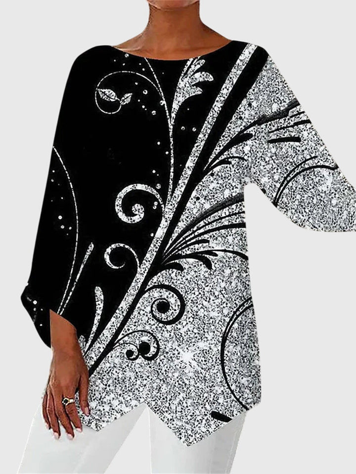 Alayah™ | Chic Crew Neck Blouse