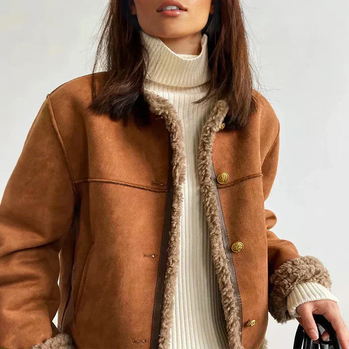 Melanie | Buttoned Sheepskin Jacket