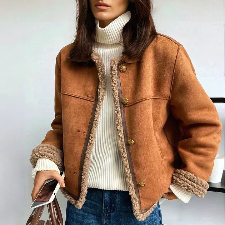 Melanie | Buttoned Sheepskin Jacket