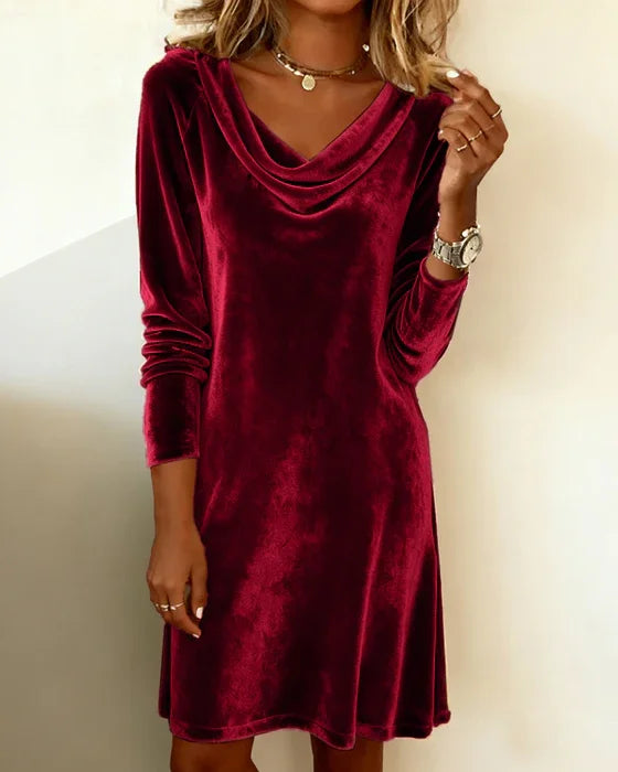Frosina - Relaxed Fit Velvet Dress